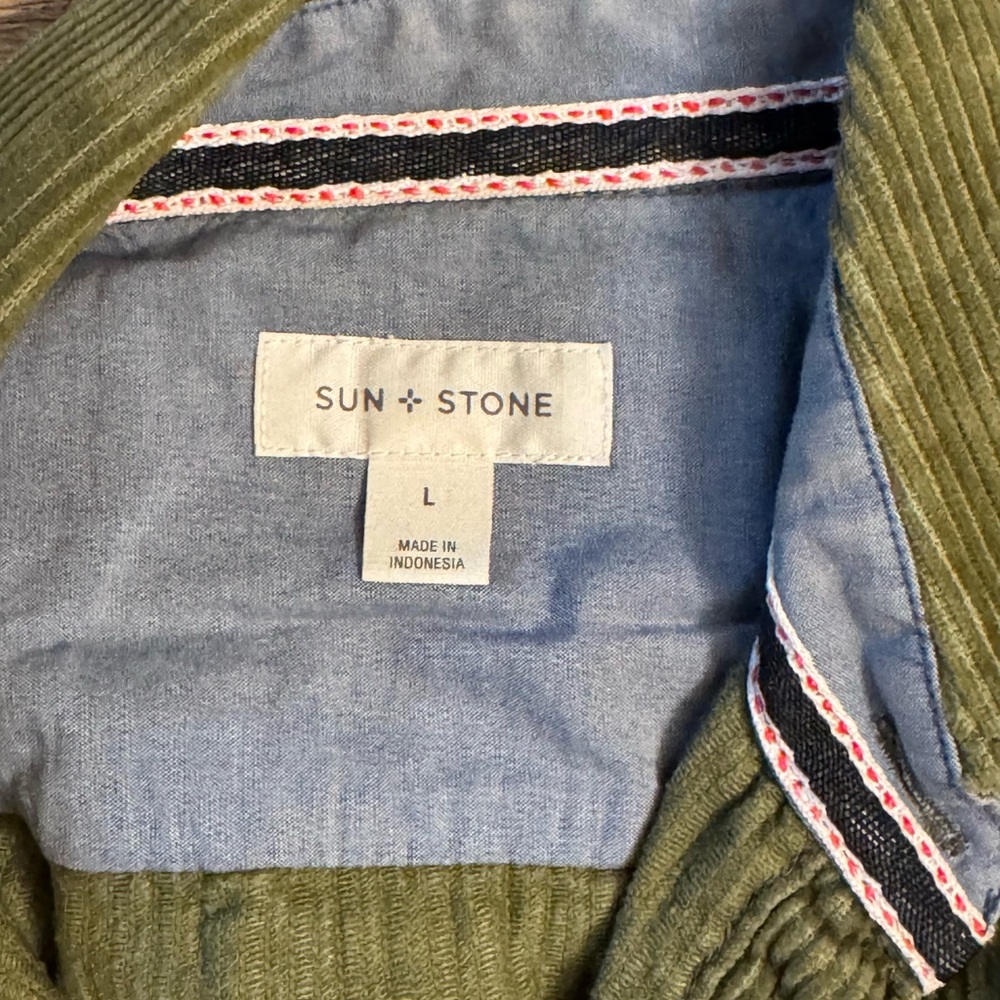 Sun + Stone Olive Corduroy Shirt - Picture 2 of 2